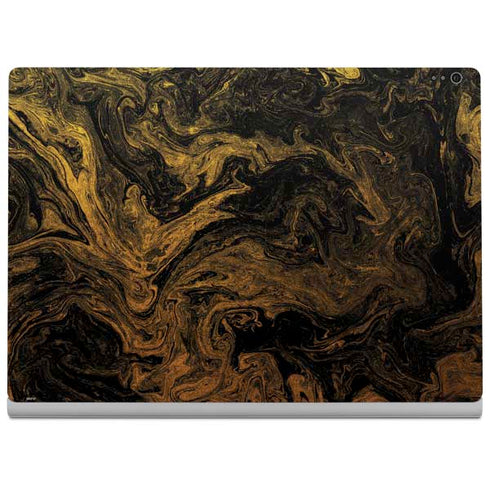Gold and Black Marble Surface Book 2 13.5in Skin